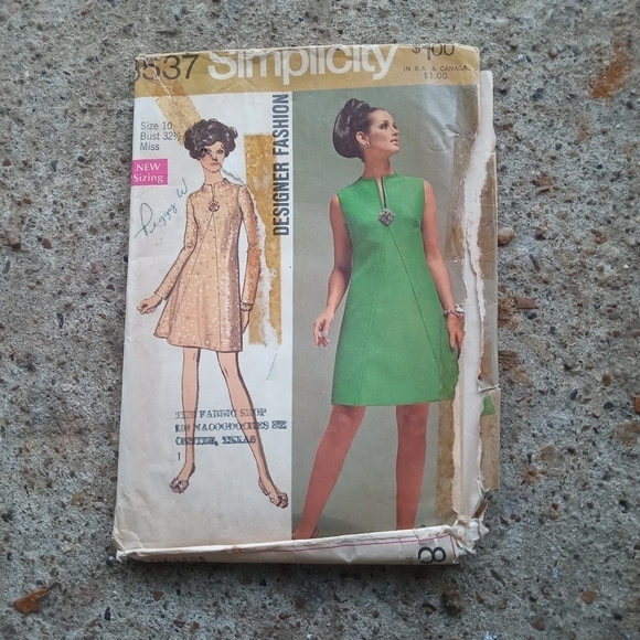 Simplicity Other - Vintage Simplicity Sewing Pattern 8537 Women's Dress Dresses Size 10